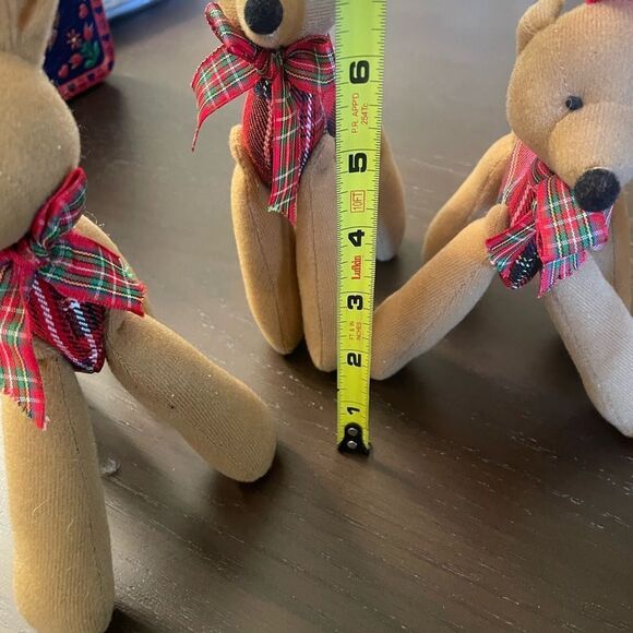 4 Vintage Reindeer Plush Christmas Reindeers - Picture 9 of 14